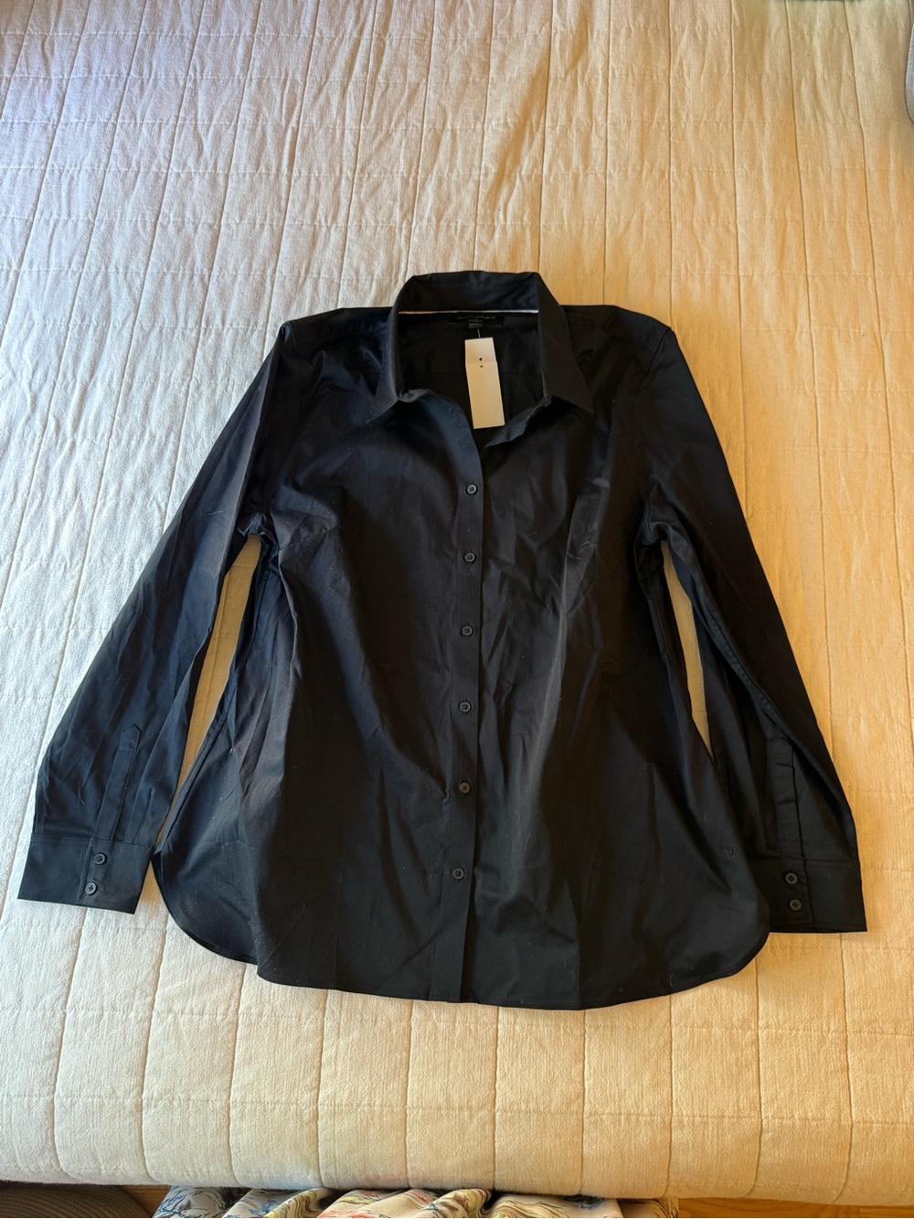 Banana Republic Black Long-Sleeve Dress Shirt